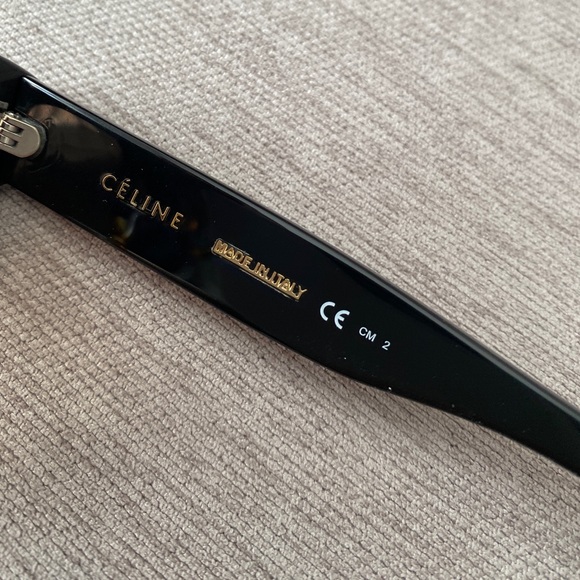 SOLD Celine Aviator Sunglasses in Acetate Black/Havana - Picture 5 of 6